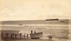 Shipping Coffee, Champerico, Guatemala by Eadweard Muybridge