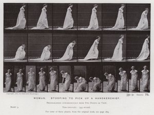 The Human Figure in Motion: Woman, stooping to pick up a handkerchief