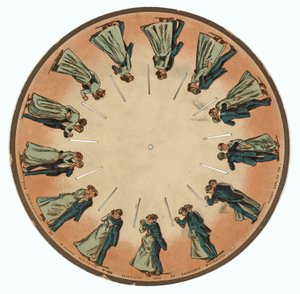 Zoopraxiscope Disc Showing a Couple Waltzing, 1893