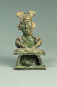 Figure of a Fishmonger, Tomb Artefact, Eastern Han Dynasty