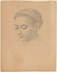 Head of a Young Woman by Eastman Johnson