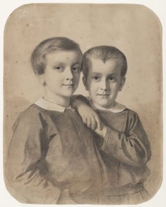 Portrait of Wigbold Albert Willem, Count of Limburg Stirum and Count Hendrik by Eastman Johnson
