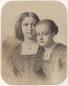 Portrait of Woltera Geertruida, Countess of Limburg Stirum and Countess Frederika Augusta