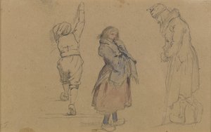 Three Dutch Figures by Eastman Johnson