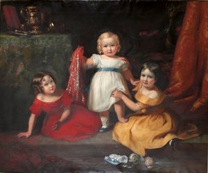 Group Portrait of John Scott, Later 3rd Earl of Eldon, and His Sisters Lady Selina Scott and Lady Gertrude Scott by Eden Upton Eddis