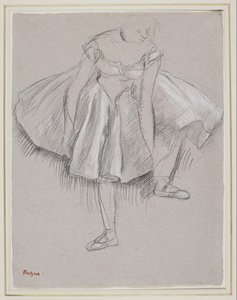 Dancer Adjusting Her Slipper