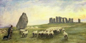Returning Home, Stonehenge, Wiltshire by Edgar Barclay