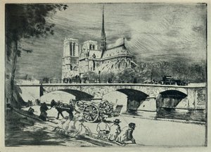 The Apse of Notre Dame, 1915 by Edgar Chahine