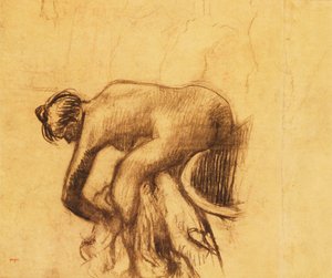 After the Bath, Woman drying herself
