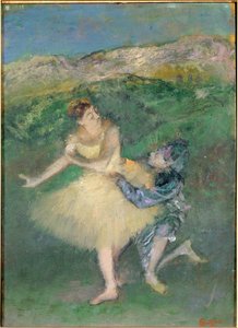 Harlequin and Columbine by Edgar Degas