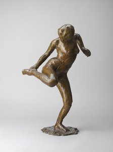 Dancer Looking at the Sole of Her Right Foot