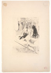 In the Wings by Edgar Degas