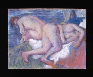 Two Women Bathing by Edgar Degas