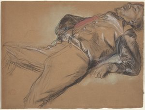 Fallen Jockey study for Scene from the Steeplechase: The Fallen Jockey