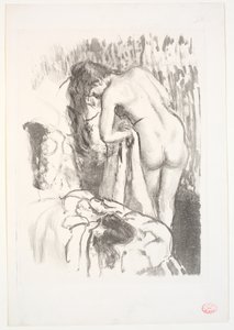 Nude Woman Standing at Her Toilet by Edgar Degas