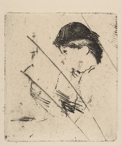Head and Shoulders of a Young Woman in Profile I