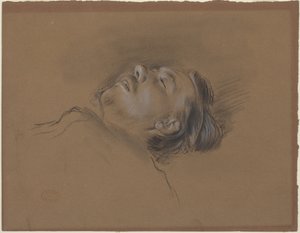 Head of the Fallen Jockey (study for "Scene from the Steeplechase: The Fallen Jockey") by Edgar Degas