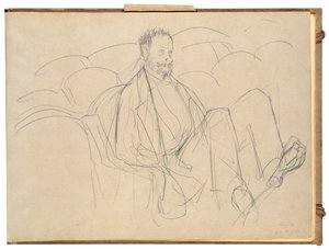 Ludovic Lepic at the Theatre by Edgar Degas
