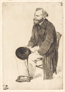 Manet Seated, Turned to the Left, c. 1861 by Edgar Degas