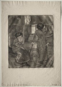 Mary Cassatt at the Louvre: The Etruscan Gallery by Edgar Degas