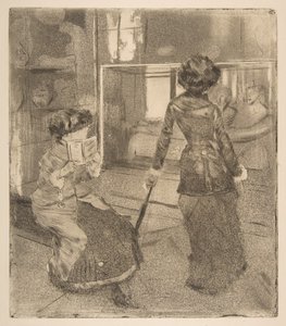 Mary Cassatt at the Louvre: The Etruscan Gallery by Edgar Degas