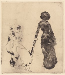 Mary Cassatt at the Louvre: The Etruscan Gallery, 1879-1880 by Edgar Degas