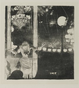 Mlle Becat at the Cafe des Ambassadeurs, 1877-78 by Edgar Degas
