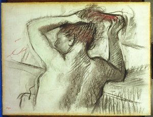 Nude Combing Her Hair
