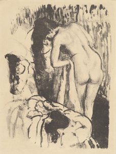 Nude Woman Standing, Drying Herself by Edgar Degas
