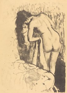 Nude Woman Standing, Drying Herself, c. 1890 by Edgar Degas