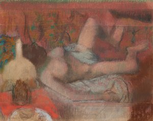 Reclining Nude Woman, c.1888-90 by Edgar Degas