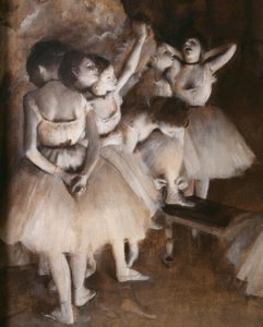 Rehearsal of a Ballet on Stage by Edgar Degas