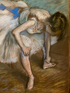 Sitting Dancer Massaging the Foot (detail)