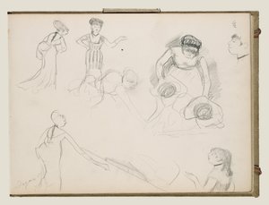 Sketches of Café Singers by Edgar Degas