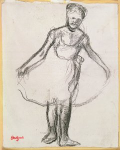 Standing Dancer Holding Tutu