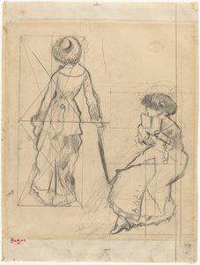 Study for "Mary Cassatt at the Louvre" by Edgar Degas