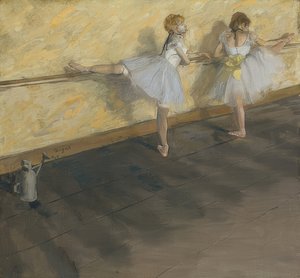 Dancers Practicing at the Barre by Edgar Degas
