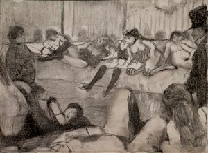 The Salon by Edgar Degas