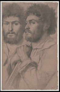 Two Portrait Studies of a Man by Edgar Degas
