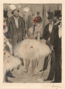 Virginie Being Admired While the Marquis Cavalcanti Looks On, c. 1876-1877 by Edgar Degas