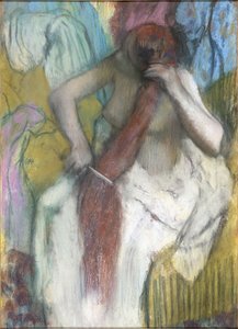 Woman Combing Her Hair