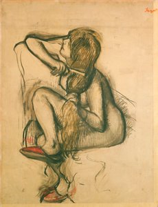 Woman Combing her Hair by Edgar Degas