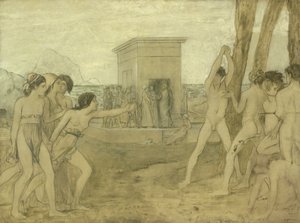 Young Spartan Girls Challenging Boys