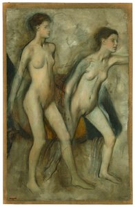 Young Spartan girls provoking boys by Edgar Degas