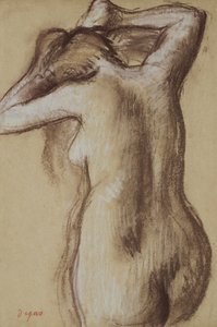 Young Naked Woman Combing Her Hair by Edgar Degas