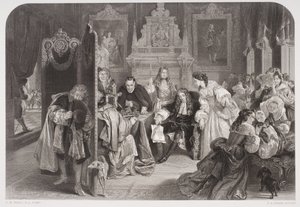 James II receiving news of the landing of the Prince of Orange, engraved by F.A. Heath by Edgar Melville Ward