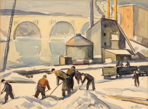 C.W.A. Worker at Key Bridge by Edgar Nye