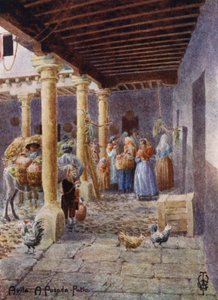 Northern Spain: Avila, A Posada Patio by Edgar T. A. Wigram
