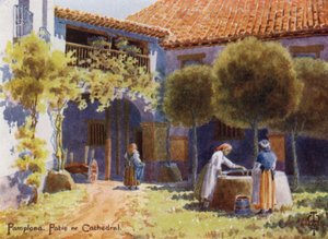 Pamplona, A Patio near the Cathedral by Edgar T. A. Wigram