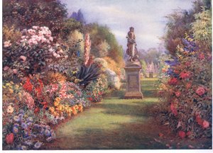 Grass walk at Hampton Court, from The Gardens of England: In the Southern and Western Counties published by The Studio
